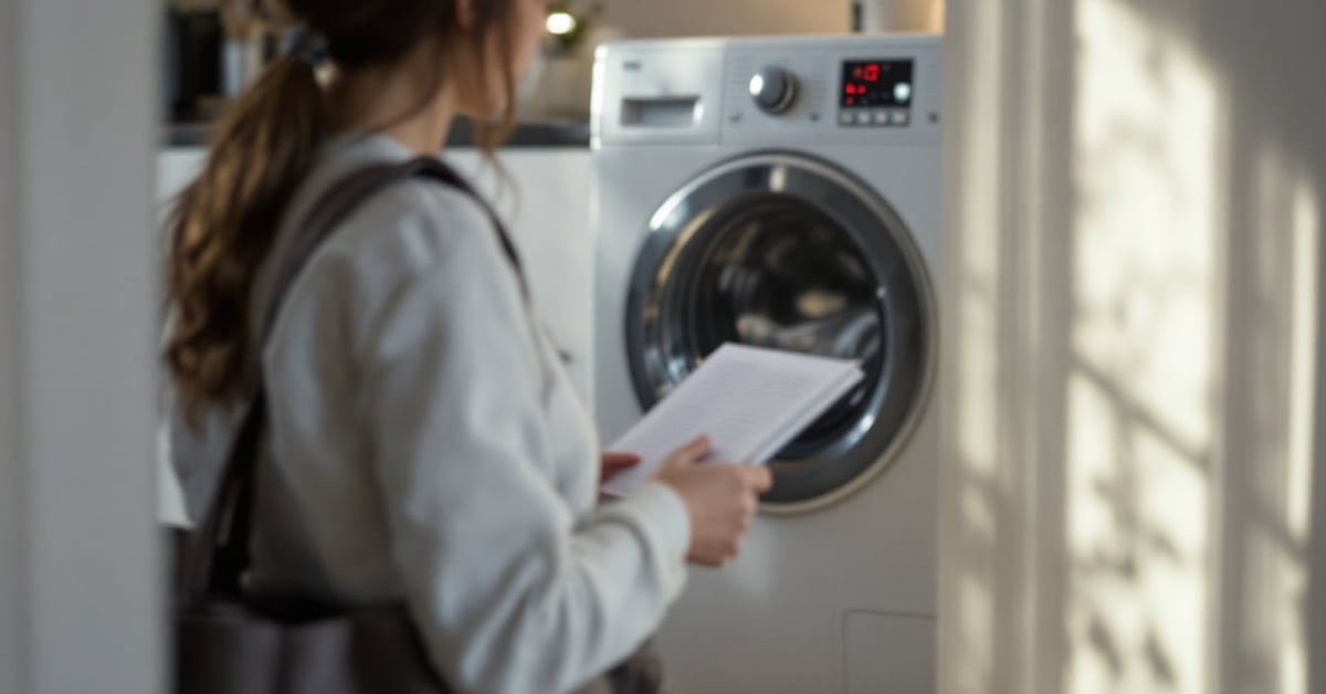 Lave-vaisselle encastré intégré dans un meuble de cuisine moderne blanc