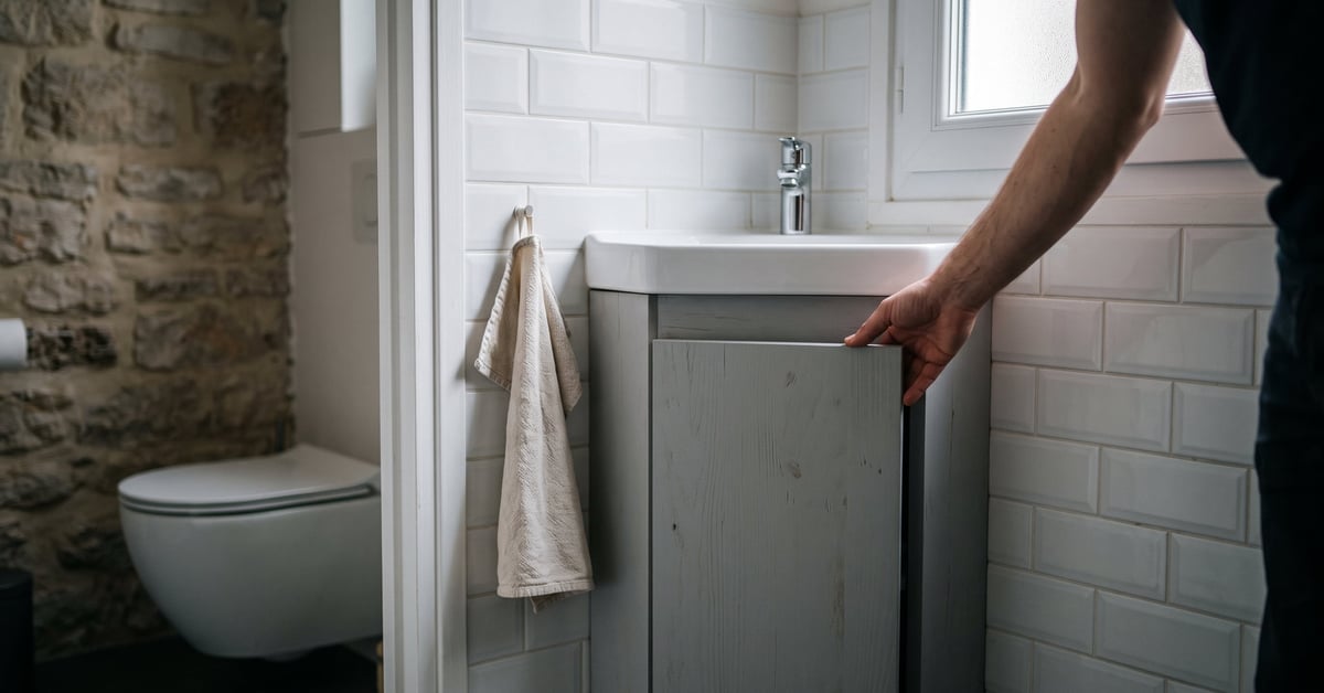 Dissimuler les tuyaux du lave-mains WC : solutions discrètes - cacher tuyaux lave-mains wc