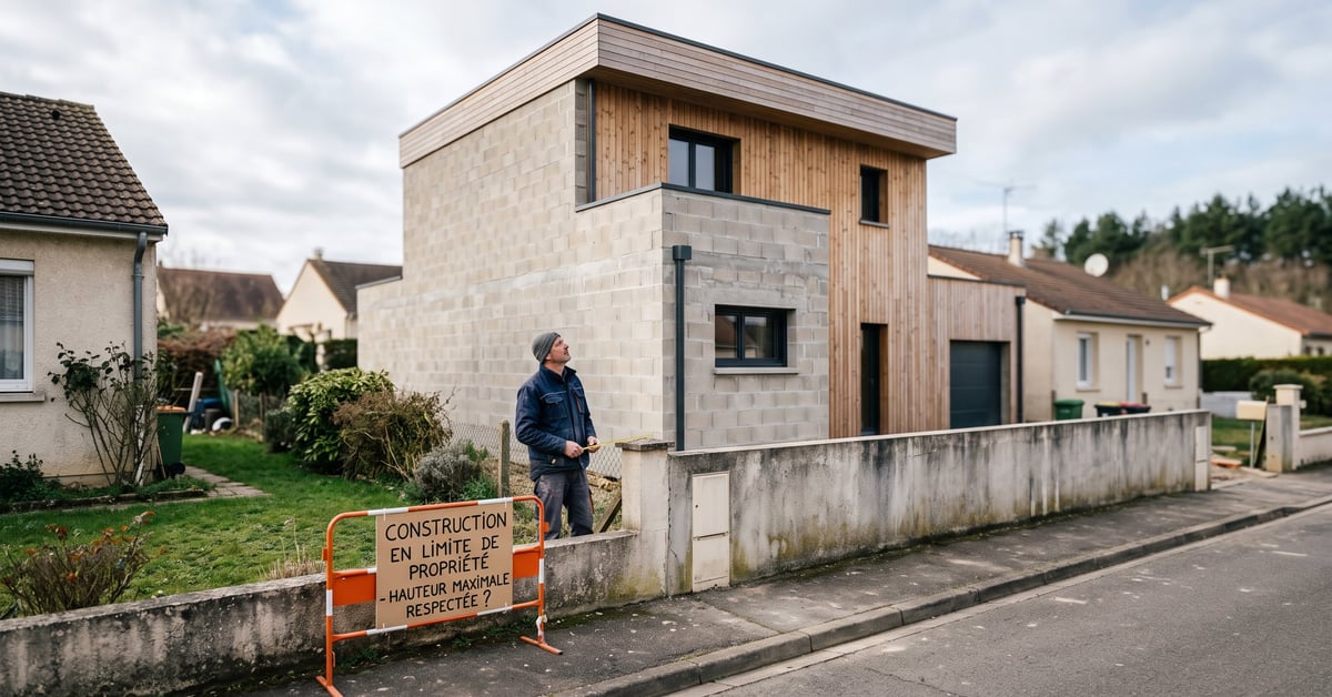 Construction en limite de propriété : quelle hauteur maximale respecter ?